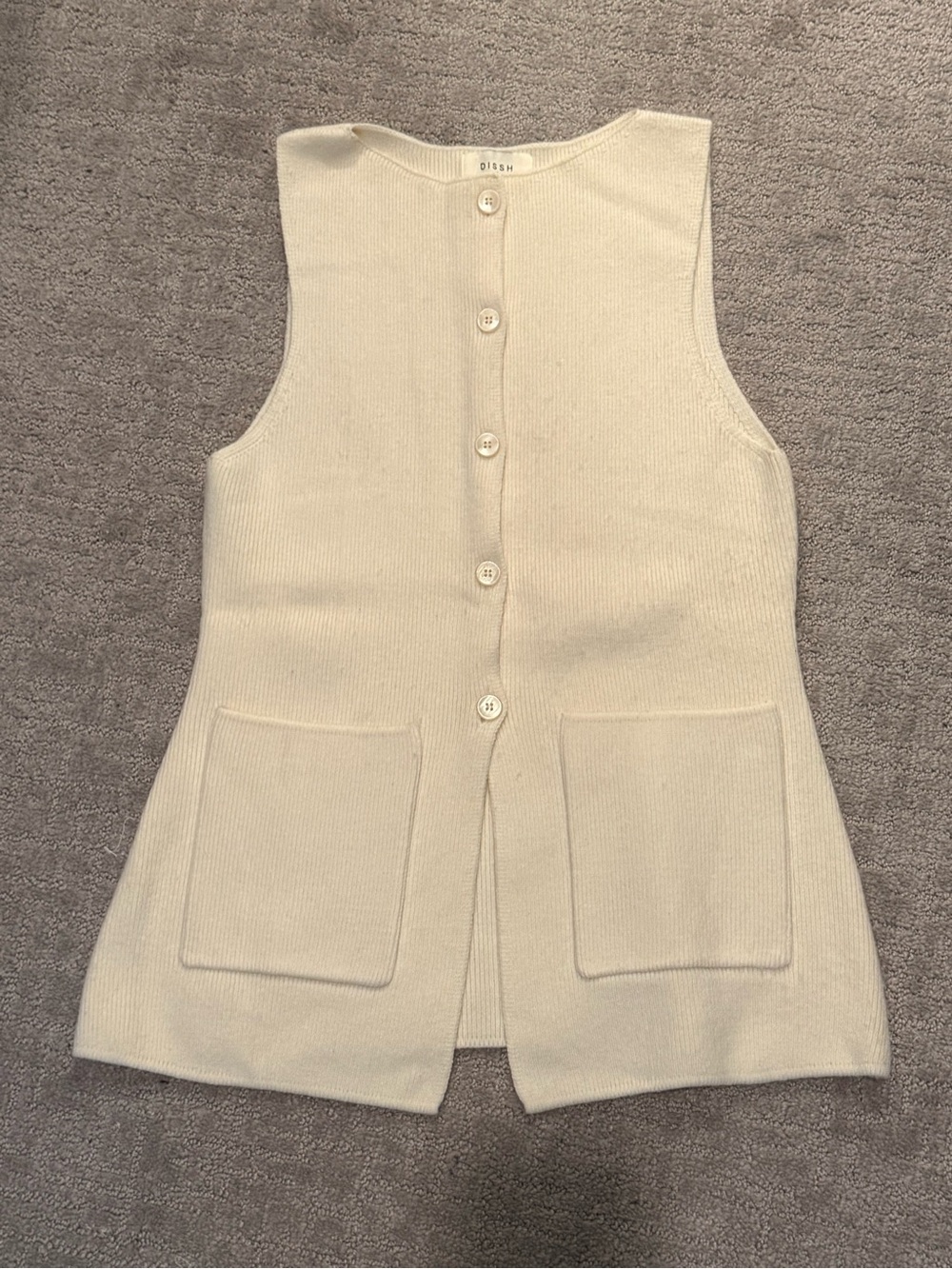 DISSH Cream Two-Piece Knit Vest and Skirt Set - Picture 7 of 16